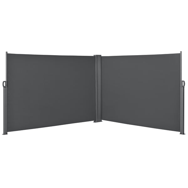 Dubbel sidomarkis 300x300cm utdragbar UV skydd stål [pro.tec] välj modell
