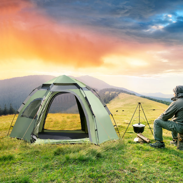 Campingtält Nybro Pop Up kupoltält 240x205x140cm i olika färger[pro.tec]