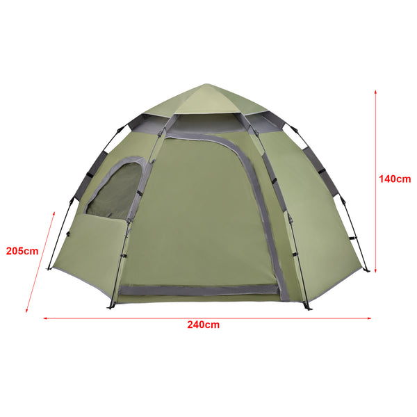 Campingtält Nybro Pop Up kupoltält 240x205x140cm i olika färger[pro.tec]