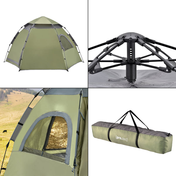 Campingtält Nybro Pop Up kupoltält 240x205x140cm i olika färger[pro.tec]