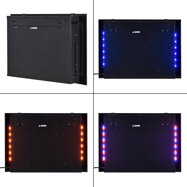 Elektrisk kamin Elkamin Dekorationsbrasa Väggkamin 36 LED [casa.pro]