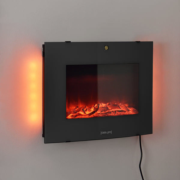 Elektrisk kamin Elkamin Dekorationsbrasa Väggkamin 36 LED [casa.pro]