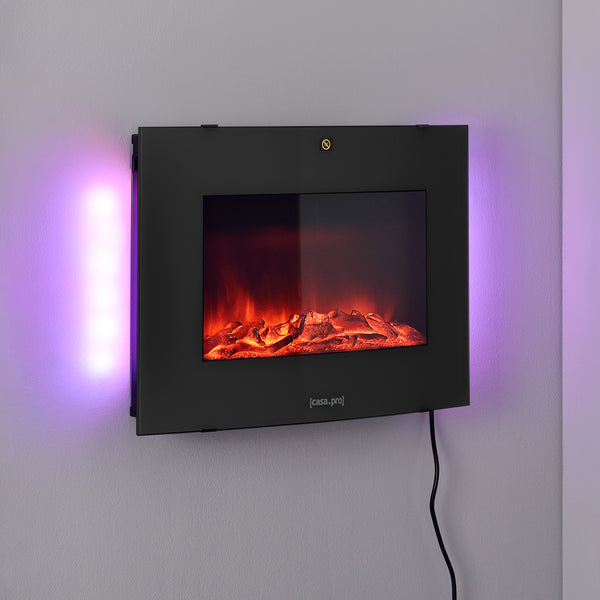 Elektrisk kamin Elkamin Dekorationsbrasa Väggkamin 36 LED [casa.pro]