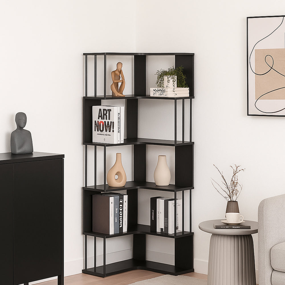 Hörnhylla Afrel 160x54x54 cm [en.casa]