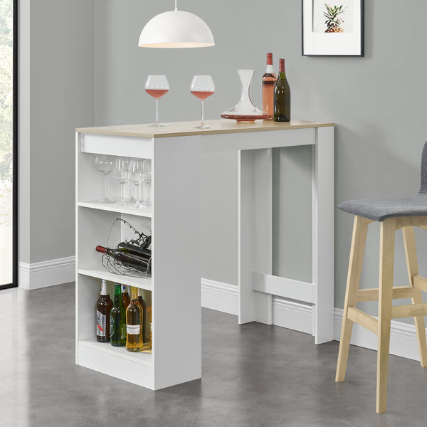 Elegant barbord med 3 hyllor 110x50x103cm [en.casa] välj modell