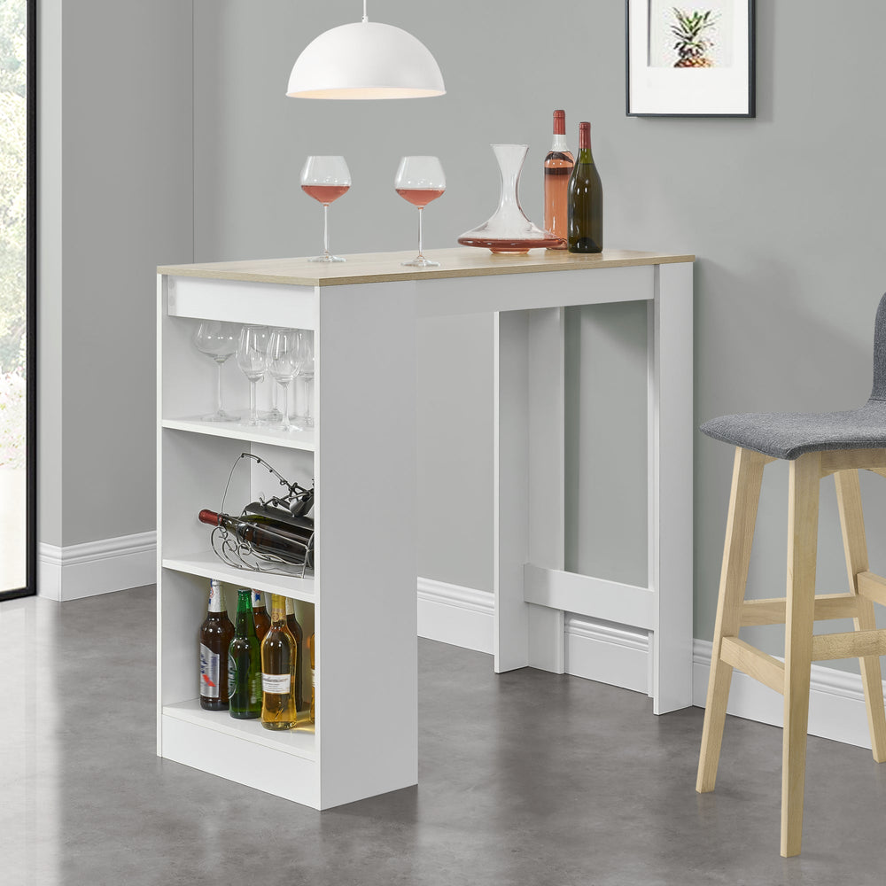 Barbord Kouvola med 3 fack 110x50x103 cm i olika färger [en.casa] - premiumXL