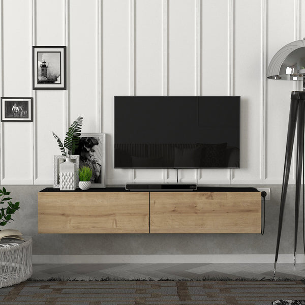 TV-bänk Toivakka 135x31x25cm i olika färger [en.casa]
