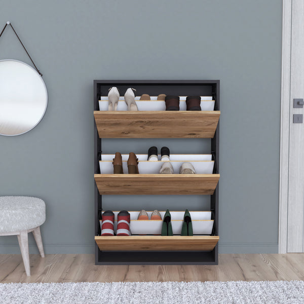 Skoskåp Aurskog 110x73,5x24cm olika färger [en.casa]