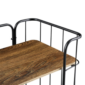 Rullvagn Laer sidobord med hjul metall MDF plast svart.max belastning 30 kg [en.casa] välj modell