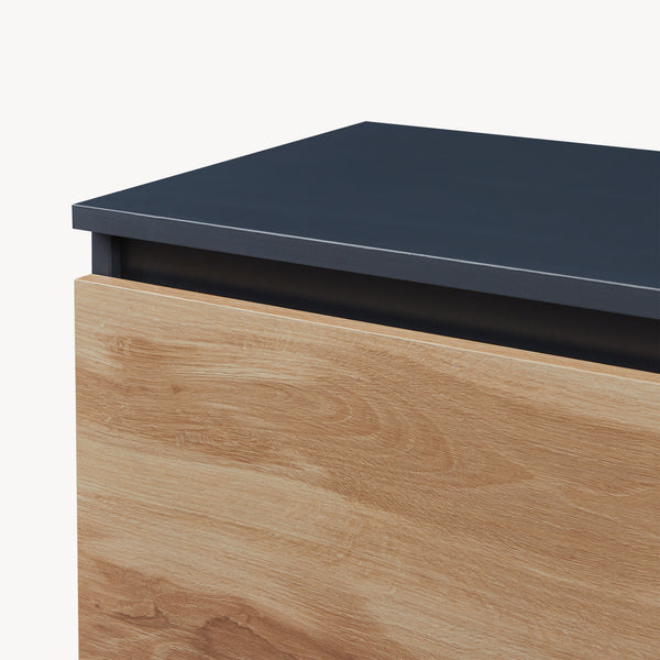 Sideboard Kyr Svart/Ekoptik rustik [en.casa]