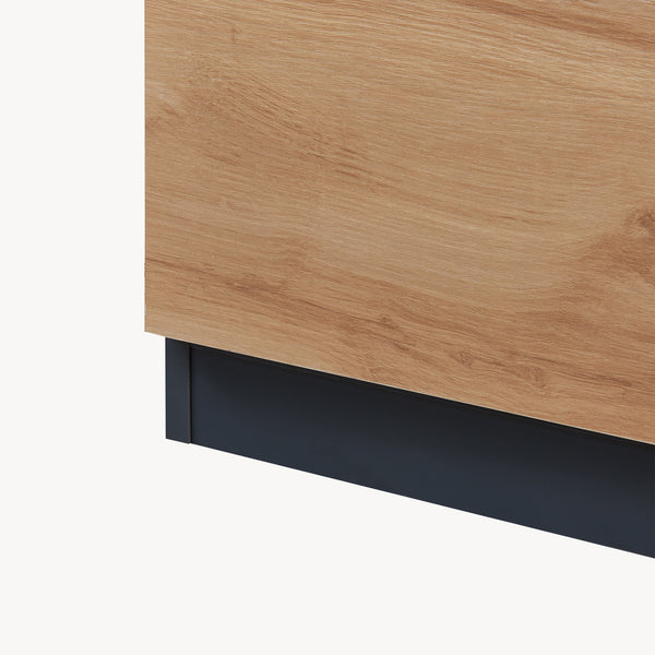 Sideboard Kyr Svart/Ekoptik rustik [en.casa]