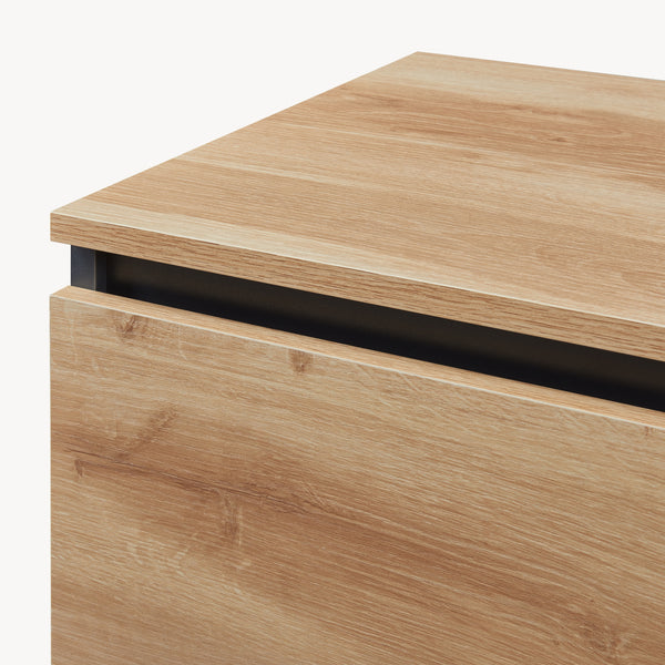 Sideboard Kyr Svart/Ekoptik rustik [en.casa]