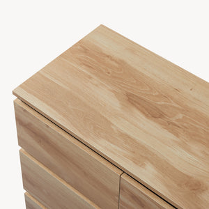 Sideboard Kyr Svart/Ekoptik rustik [en.casa]