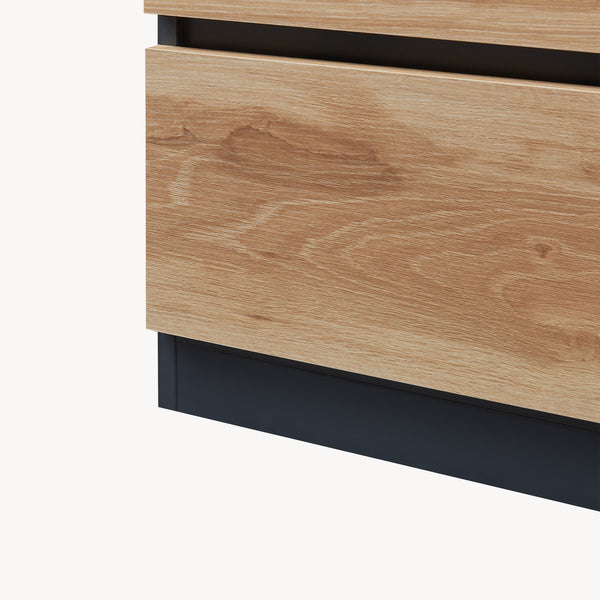 Sideboard Kyr Svart/Ekoptik rustik [en.casa]