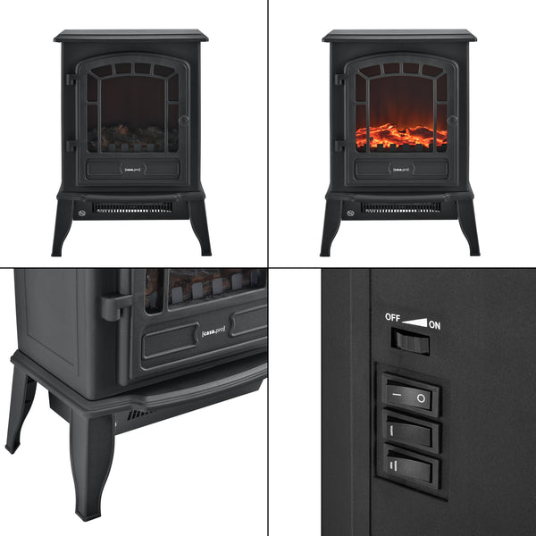 Elektrisk kamin Elkamin Dekorationsbrasa 39x24x56,5cm [casa.pro] välj modell