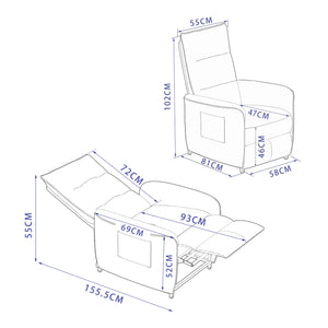 El-reclinerfåtölj Savukoski 102x58x81 cm [en.casa] välj modell