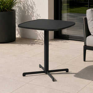 Utomhusbistrombord Foggia 75x70x70 cm stål antracitgrå [casa.pro]
