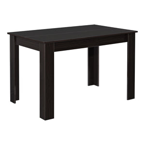 Matbord Skien 117x76x74cm valnötsfärg, högglans spånskiva plats för 4 [en.casa]
