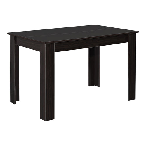 Matbord Skien 117x76x74cm valnötsfärg, högglans spånskiva plats för 4 [en.casa]
