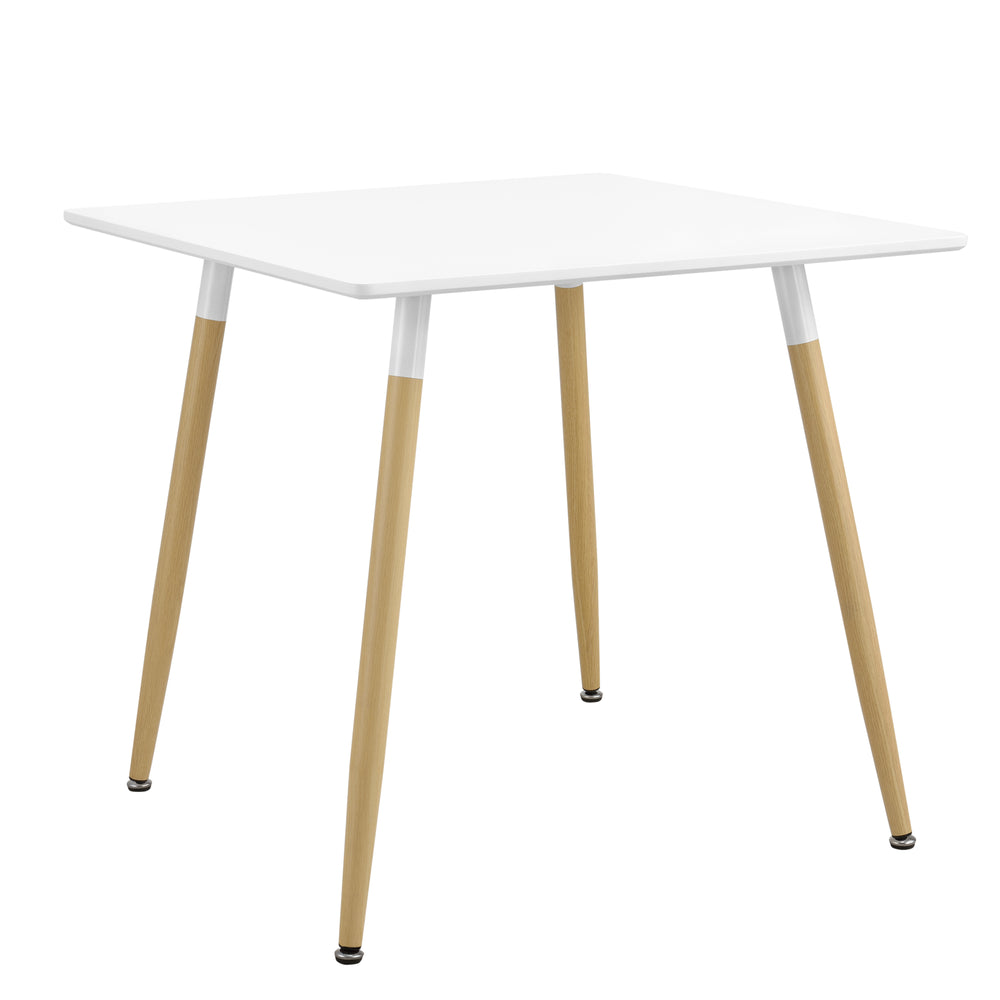 Matbord Hessen 80x80x74 cm Vit Matt i fyrkantig och rund en.casa - premiumXL
