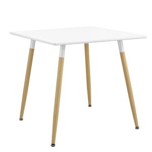 Matbord Hessen 80x80x74 cm Vit Matt i fyrkantig och rund en.casa - premiumXL