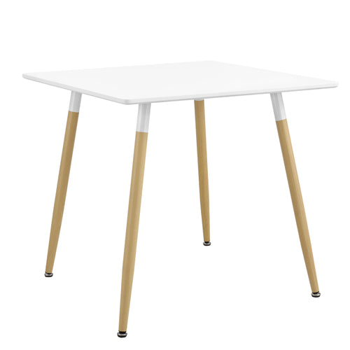 Matbord Hessen 80x80x74 cm Vit Matt i fyrkantig och rund en.casa - premiumXL