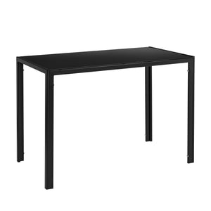 [en.casa]® Matbord Hanau (glas) och 4 stolar-i olika färger-105x60x75cm