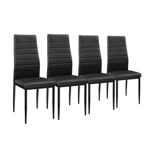 [en.casa]® Matbord Hanau (glas) och 4 stolar-i olika färger-105x60x75cm