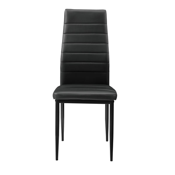 [en.casa]® Matbord Hanau (glas) och 4 stolar-i olika färger-105x60x75cm