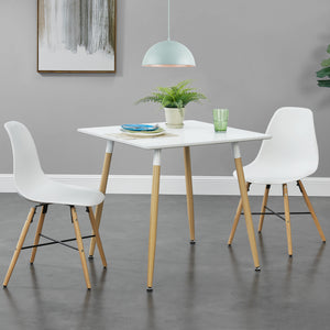 Matbord Margarete plats för 3 ekfärg vit [en.casa] välj modell