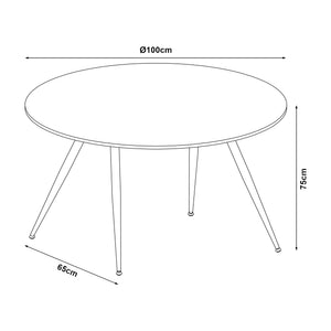 Matbord Fitjar betongimitation [en.casa] välj modell