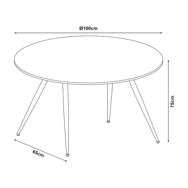 Matbord Fitjar betongimitation [en.casa] välj modell
