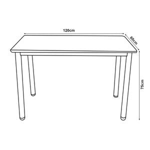 Matbord Tammela för 4 personer 120x60 cm i olika färger [en.casa]