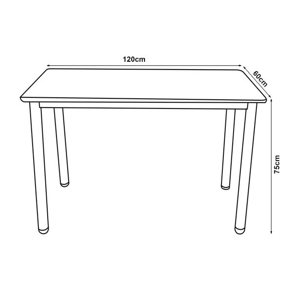 Matbord Tammela för 4 personer 120x60 cm i olika färger [en.casa]