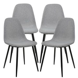 [en.casa]® Matbord Borlänge (120 cmx70cmx75cm) med spännben och 4 stolar
