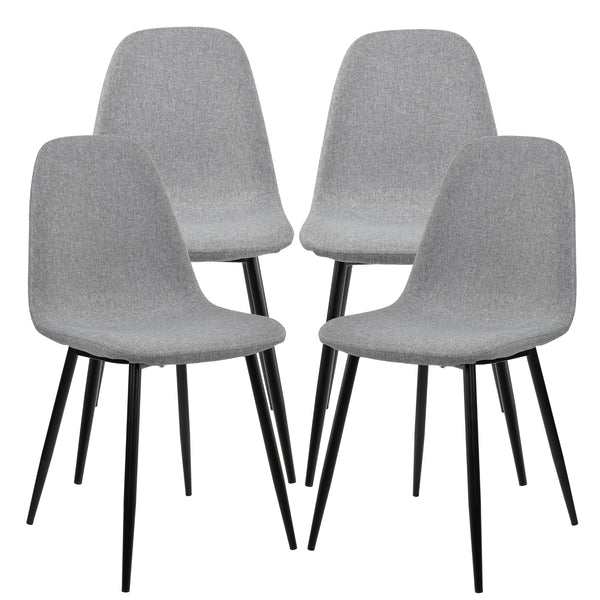 [en.casa]® Matbord Borlänge (120 cmx70cmx75cm) med spännben och 4 stolar
