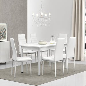 [en.casa]® Avesta Matbord och 6 stolar-140x60x75cm-i olika färger
