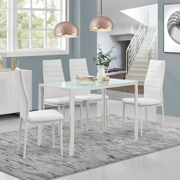 [en.casa]® Matbord Porvoo-glas-105x60x75cm-i olika färger-för 4 personer