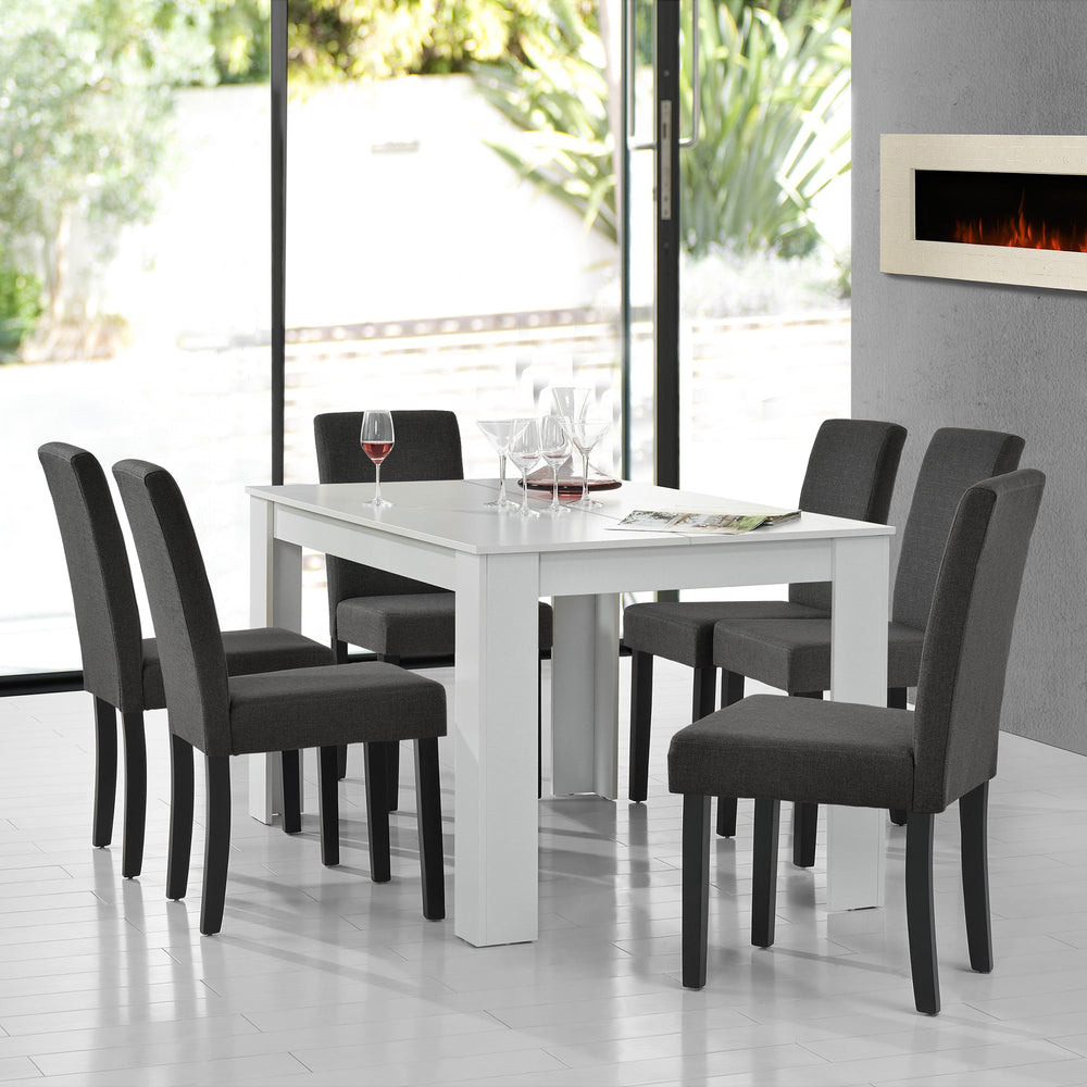 Matgrupp Kramfors (set, 7 delar) 140 x 90 cm olika färger [en.casa] - premiumXL