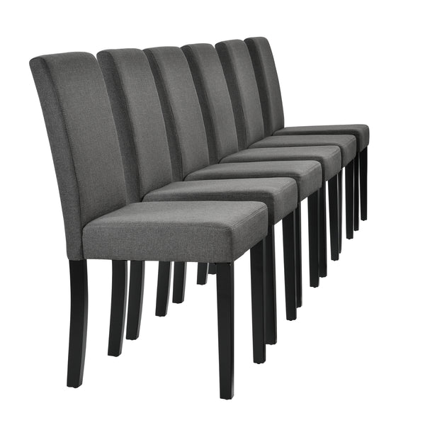 [en.casa]® Matbord Eskilstuna-(140x90-i olika färger) och 6 stolar-mörkgrå