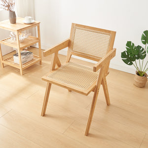 Matstol Asikkala 79x50x50cm bambu/rottinglook [en.casa] - premiumXL
