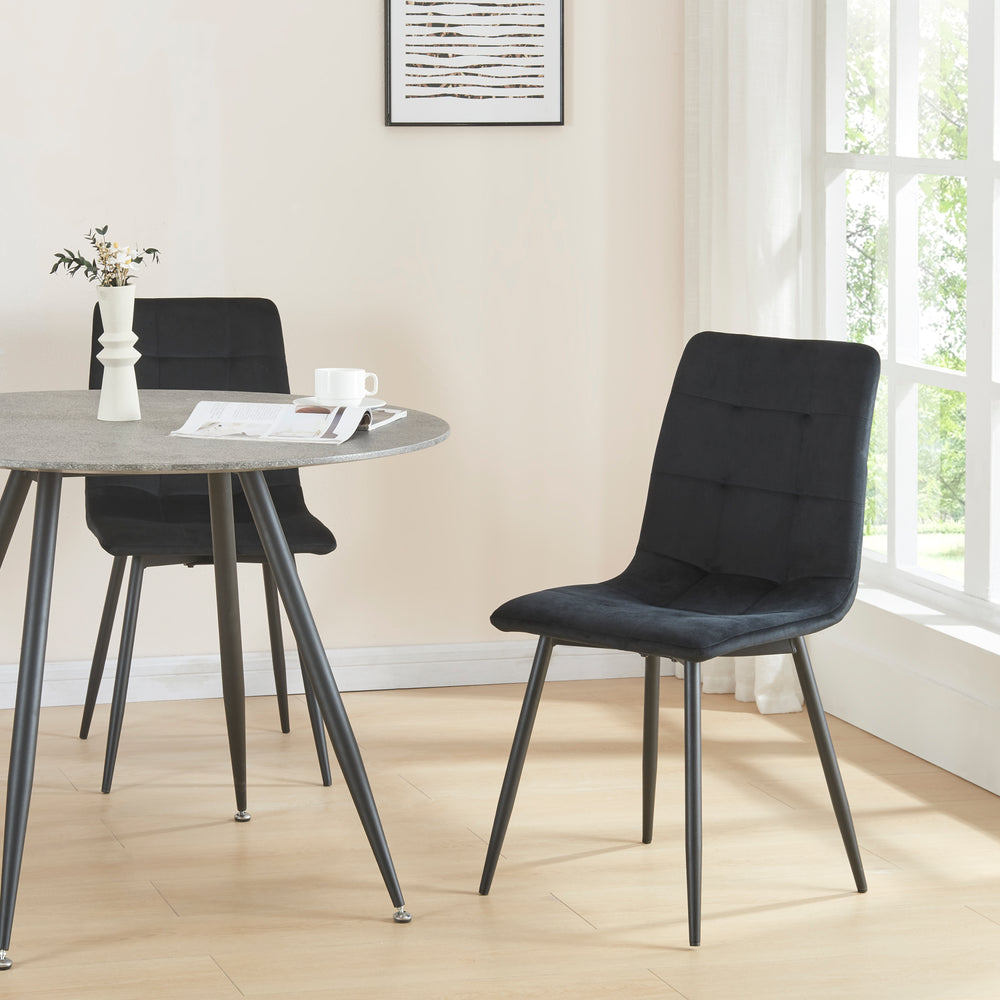 Matstol Lexnitz 2-pack med runda ben i olika färger [en.casa] - premiumXL