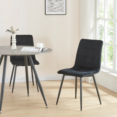 Matstol Lexnitz 2-pack med runda ben i olika färger [en.casa] - premiumXL