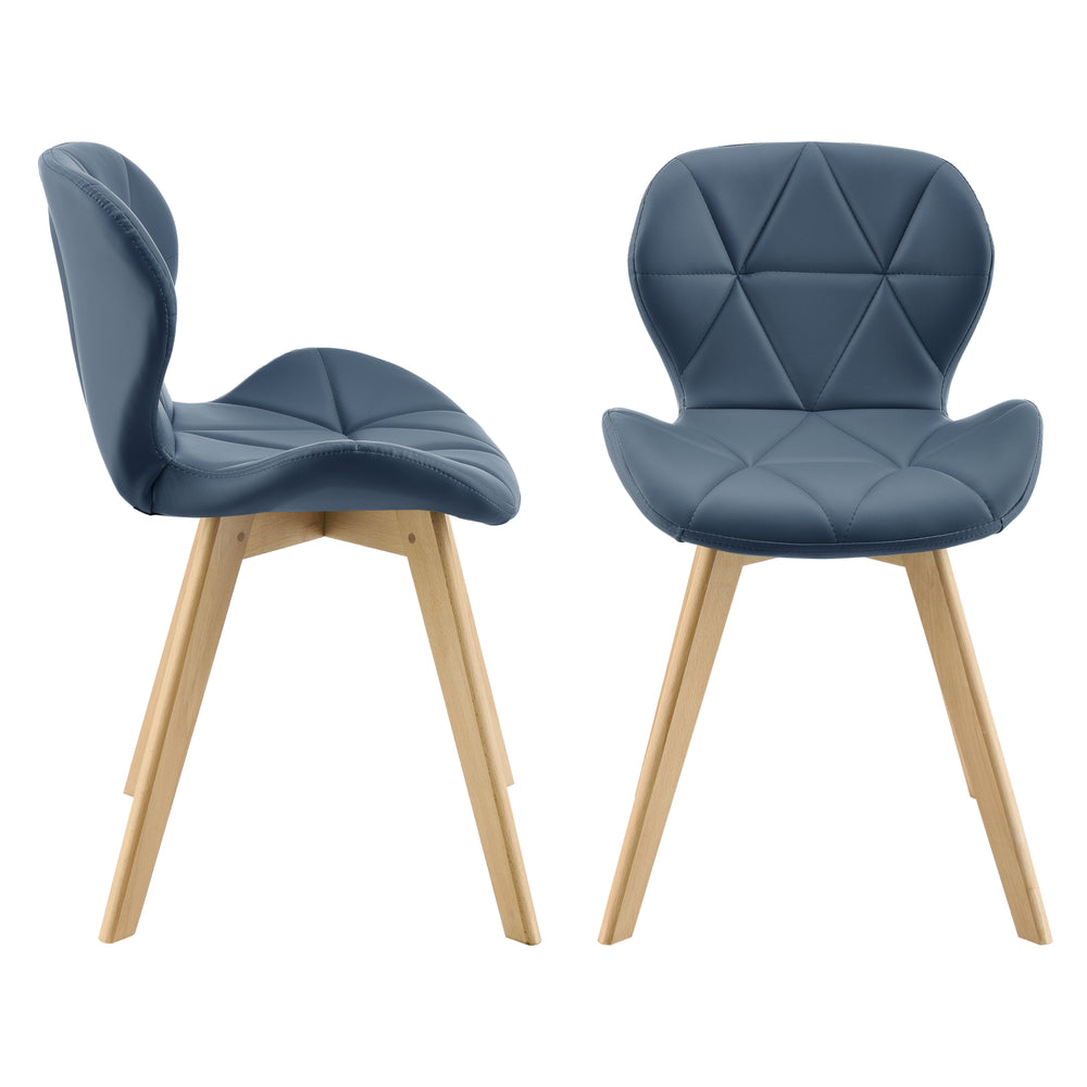 Matstol Älmhult 4-pack 78x47x52 cm konstläder olika färger [en.casa] - premiumXL