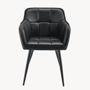 Karmstol Birmingham 79x56x53,5cm metall mocka-känsla [en.casa] 