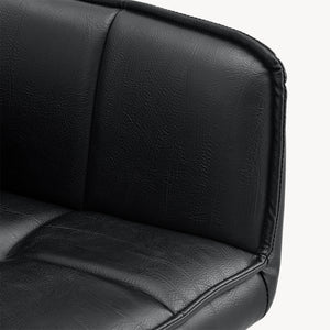 Karmstol Birmingham 79x56x53,5cm metall mocka-känsla [en.casa] 