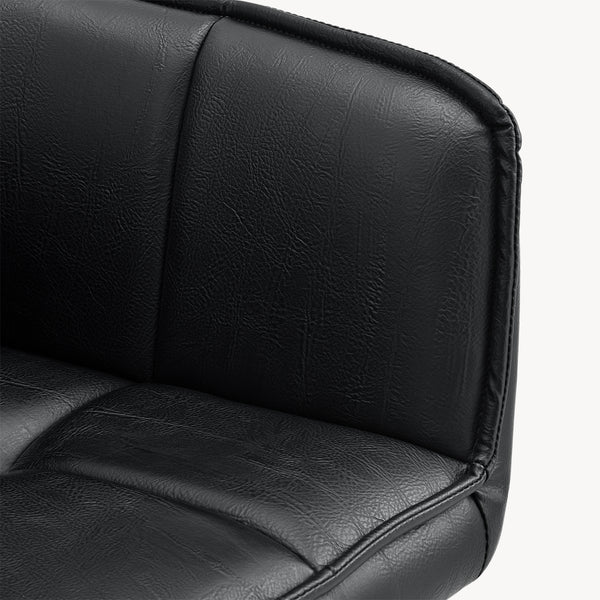Karmstol Birmingham 79x56x53,5cm metall mocka-känsla [en.casa] 