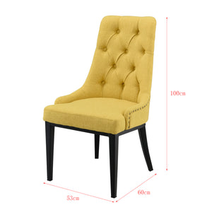 Stol Chester matstol metall textil [en.casa] välj modell