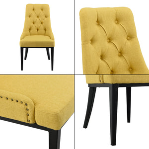 Stol Chester matstol metall textil [en.casa] välj modell