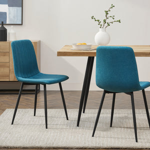 Stol Elsern set om 2 stål textil 89x43x51 cm [en.casa] välj modell